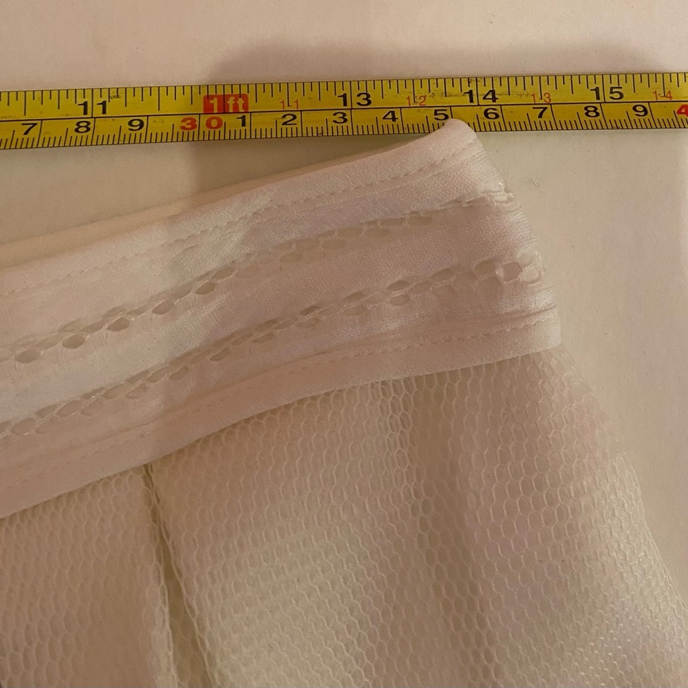 English Rose White A Line Skirt Patterned‎ Lace Lined Size Medium NWT - Picture 5 of 9